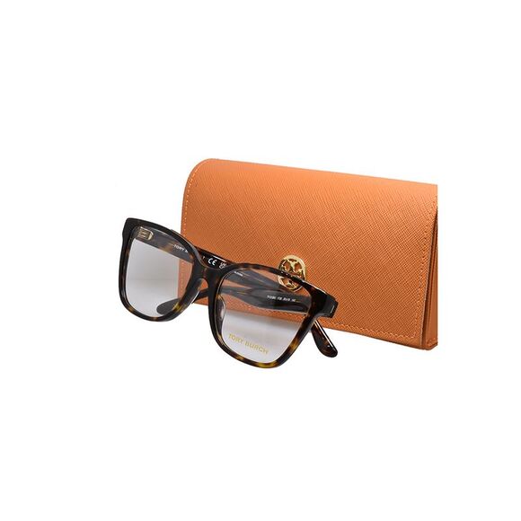 Tory Burch TY 2129U 1728 Dark Tortoise Plastic Oval Eyeglasses 55mm